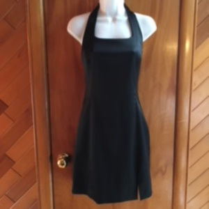 Cache - Black Halter Dress w front slit